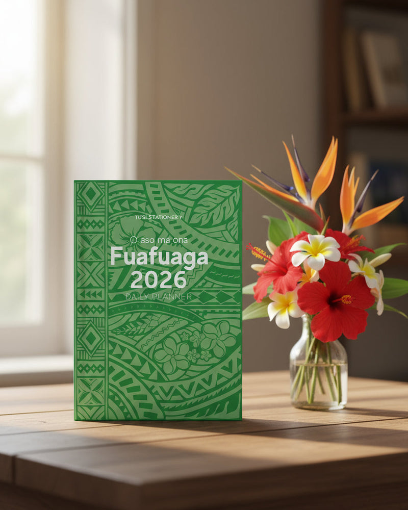 B5 Day Per Page O Aso Ma Ona Fuafuaga 2026 Green