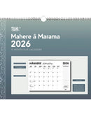 Wall Calendar Month To View A2 2026 Bilingual English/Maori