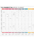 Wall Planner Double Sided Laminated 990x700mm 2026 Bilingual English/Maori
