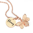 Honey Bee Necklace - Rose Gold