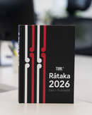 B5 Day Per Page Rātaka Black Koru 2026