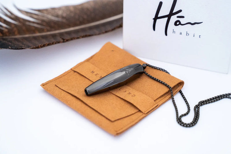 Hā Tool classic Charcoal | Anxiety & stress relief necklace