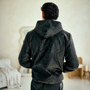 EMBOSSED HOODED JACKET