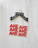 Ake Ake Ake Drop Earrings Red