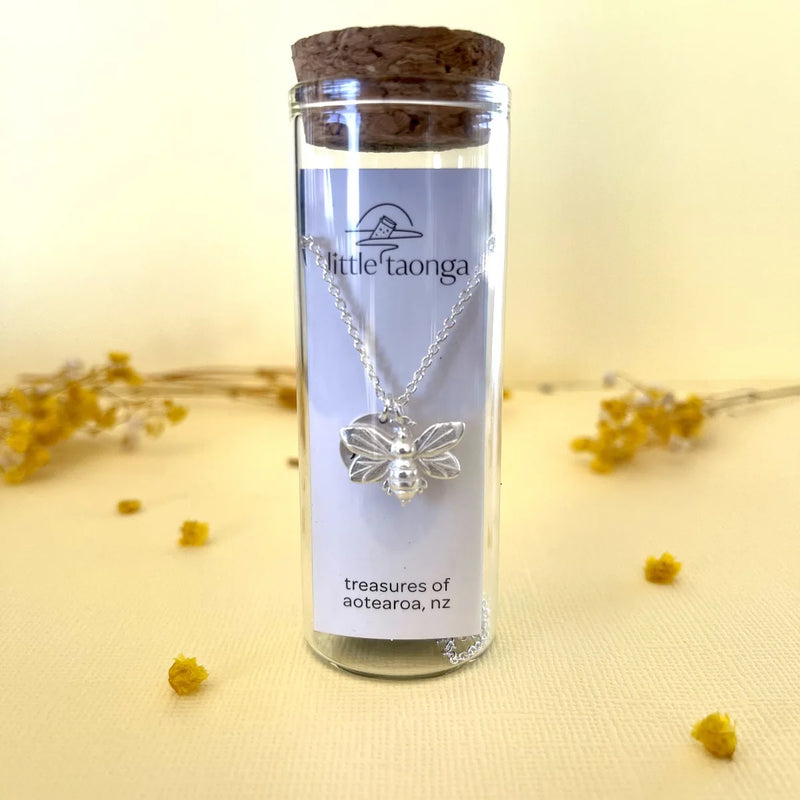 Honey Bee Necklace - Silver