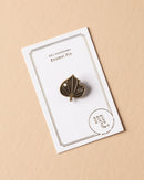 Kawakawa Leaf Antique Gold Pin