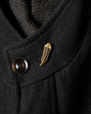 Huia Feather Antique Gold Pin