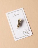 Huia Feather Antique Gold Pin