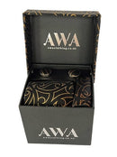 Boxed Tie Set  - Black / Gold