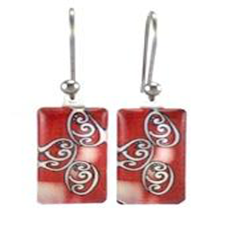 Red Balance Earrings
