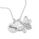 Honey Bee Necklace - Silver