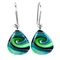 Turquoise Teardrop Mystic Wave Earrings