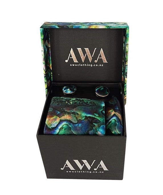 Boxed Tie Set  - Pāua