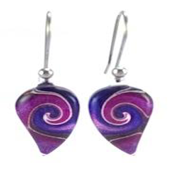 Purple Mystic Wave Flow Earrings