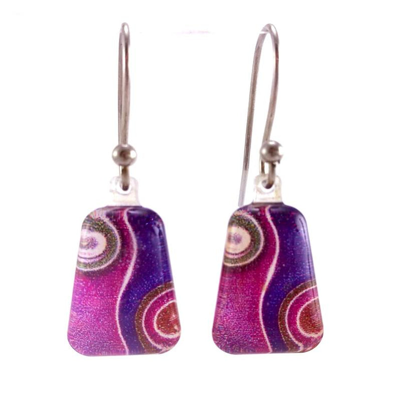 Purple Two Waves Earrings