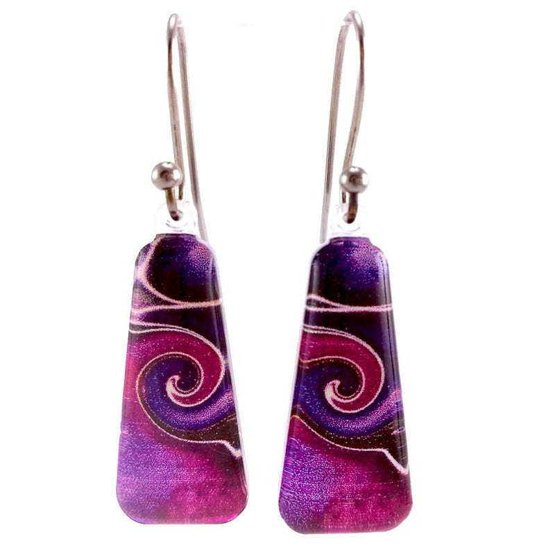 Purple Mystic Wave Earrings