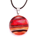 Red Round Marble Pendant
