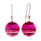 Pink Round Marble Earrings