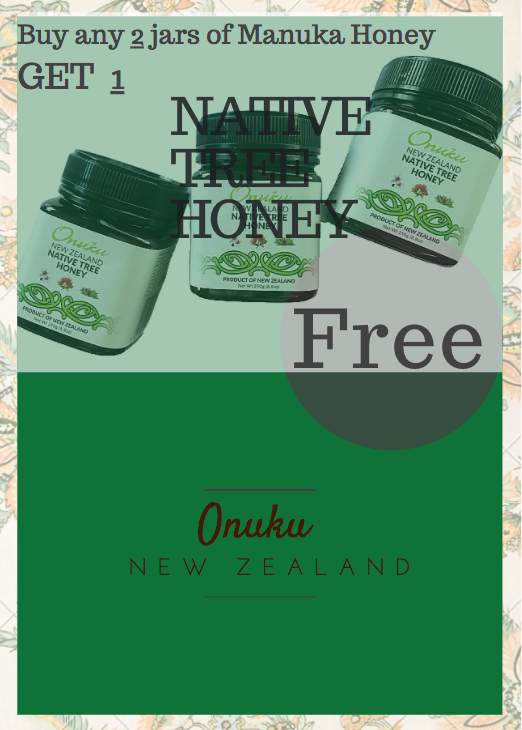 Onuku Certified Manuka Honey UMF10+/ MGO264 + 500g-Buy - 1 Get 1 Native Tree Honey Free