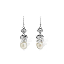 Perle White & Silver Hook Earrings
