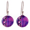 Purple 3 Waves Earrings