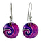 Purple Dot Wave Earrings