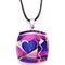 Purple Exotic Heart Pendant