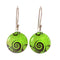 Green Pinwheel Earrings