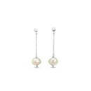 Silver Perle Keshi Pearl Drop Earrings