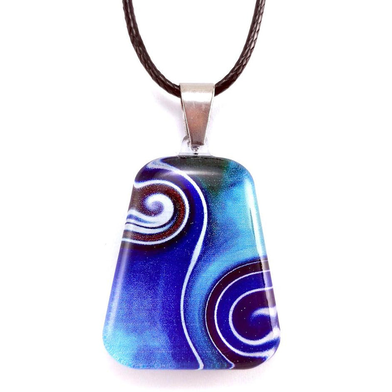 Blue Two Waves Pendant