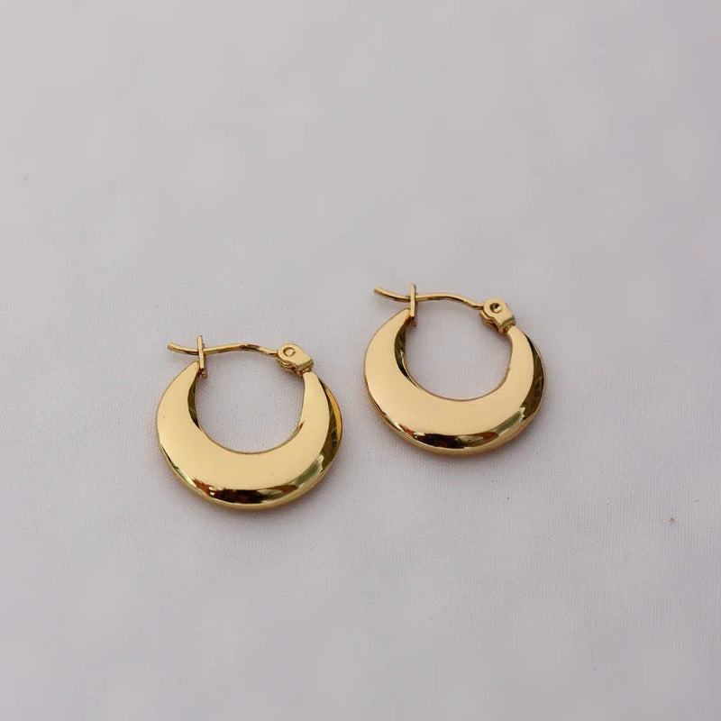 FV Yellow Gold 20mm Hollow Hoop Earrings