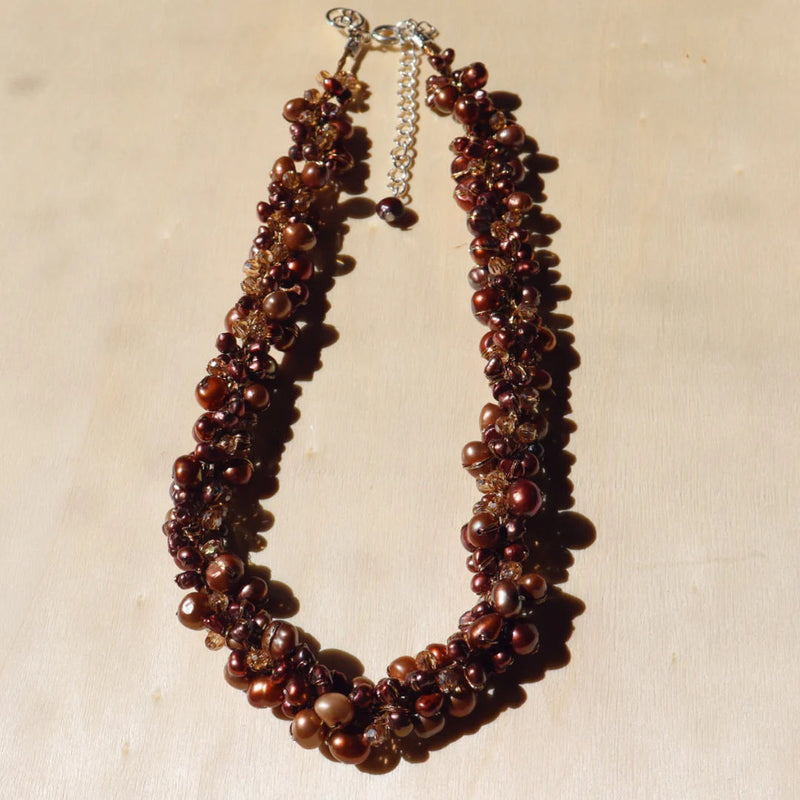 Areeya Bronze Pearl Necklace