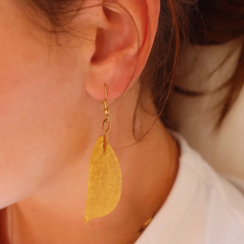 Changing Season Yellow Gold Large Earrings