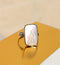 La Stèle Mother of Pearl Rectangle Ring