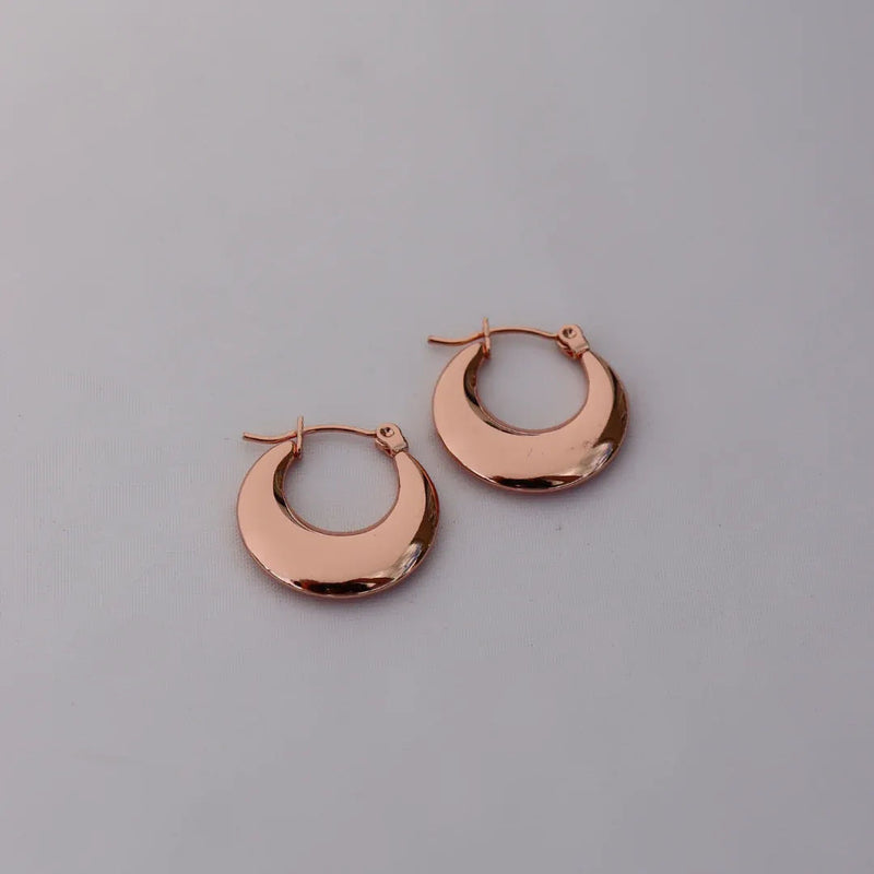 FV Rose Gold 20mm Hollow Hoop Earrings