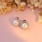 Silver Perle Small Button Pearl Earrings