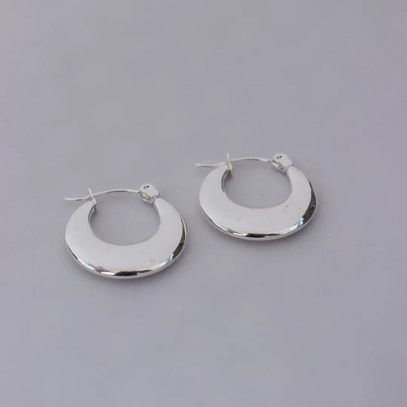 FV Silver 20mm Hollow Hoop Earrings