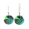 Turquoise Dot Wave Earrings