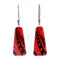 Red Trapeze Fern Earrings