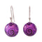 Purple Pinwheel Earrings