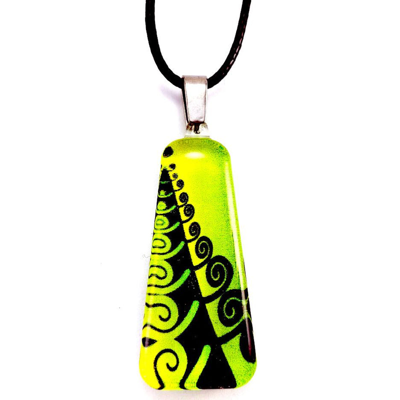 Green Trapeze Fern Pendant
