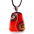 Red Two Waves Pendant