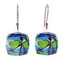 Turquoise Exotic Heart Earrings