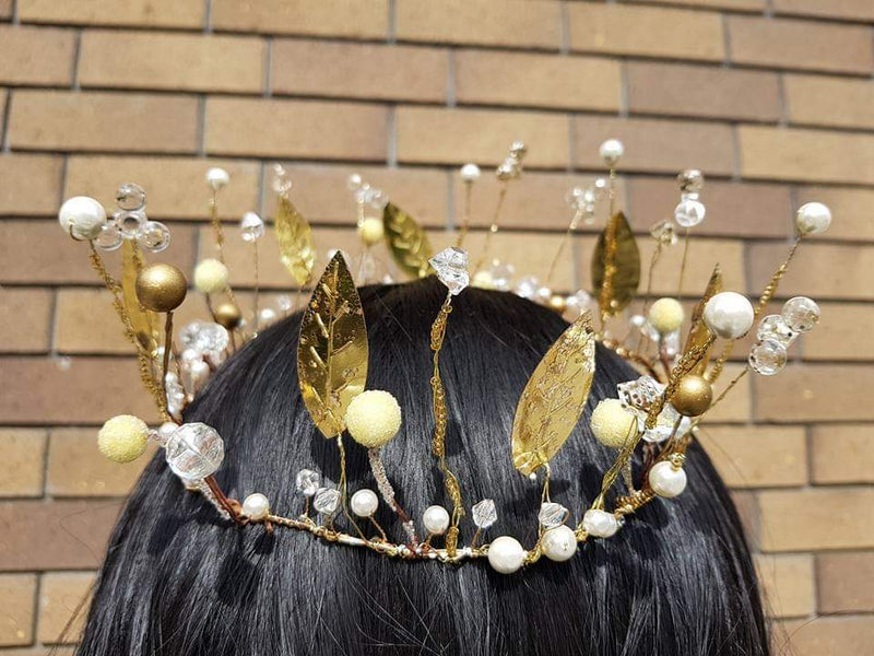 Handmade Gold Beaded Crown