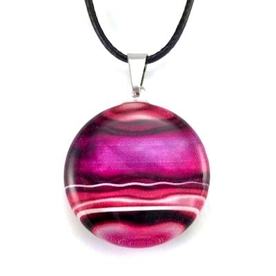 Pink Round Marble Pendant