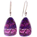 Purple Monarch Butterfly Earrings