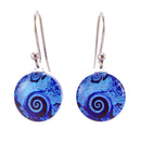 Blue Pinwheel Earrings